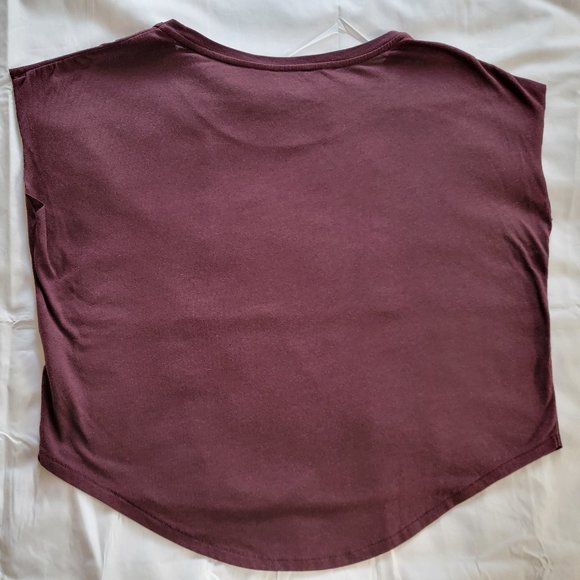 Nike Women's Fear Less Loose Fit Tee, Size L, Maroon Burgundy - Picture 4 of 14